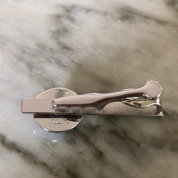 Men’s Cloisonné Cufflink and Tie Bar Set.  Hand Made in Velvet Box. Deep Blue. - Picture 5 of 7